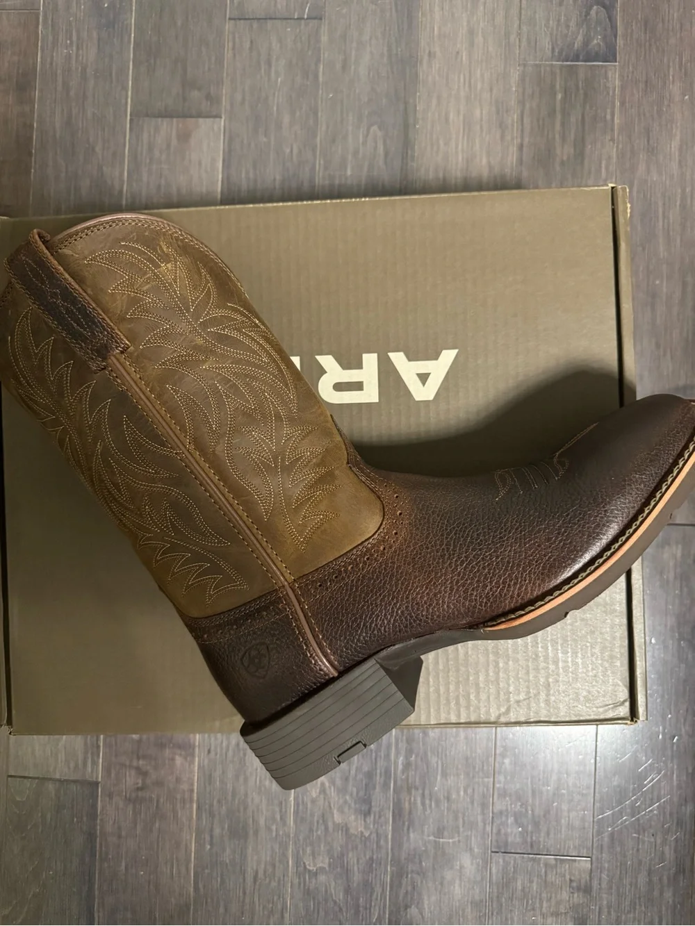 Ariat Sport Western Boots Men’s Size 10 D Brown Wide Square Toe Cowboy Boots 🥾